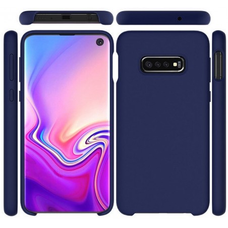 Funda Silicona Líquida Ultra Suave para Samsung Galaxy S10e color Azul oscura