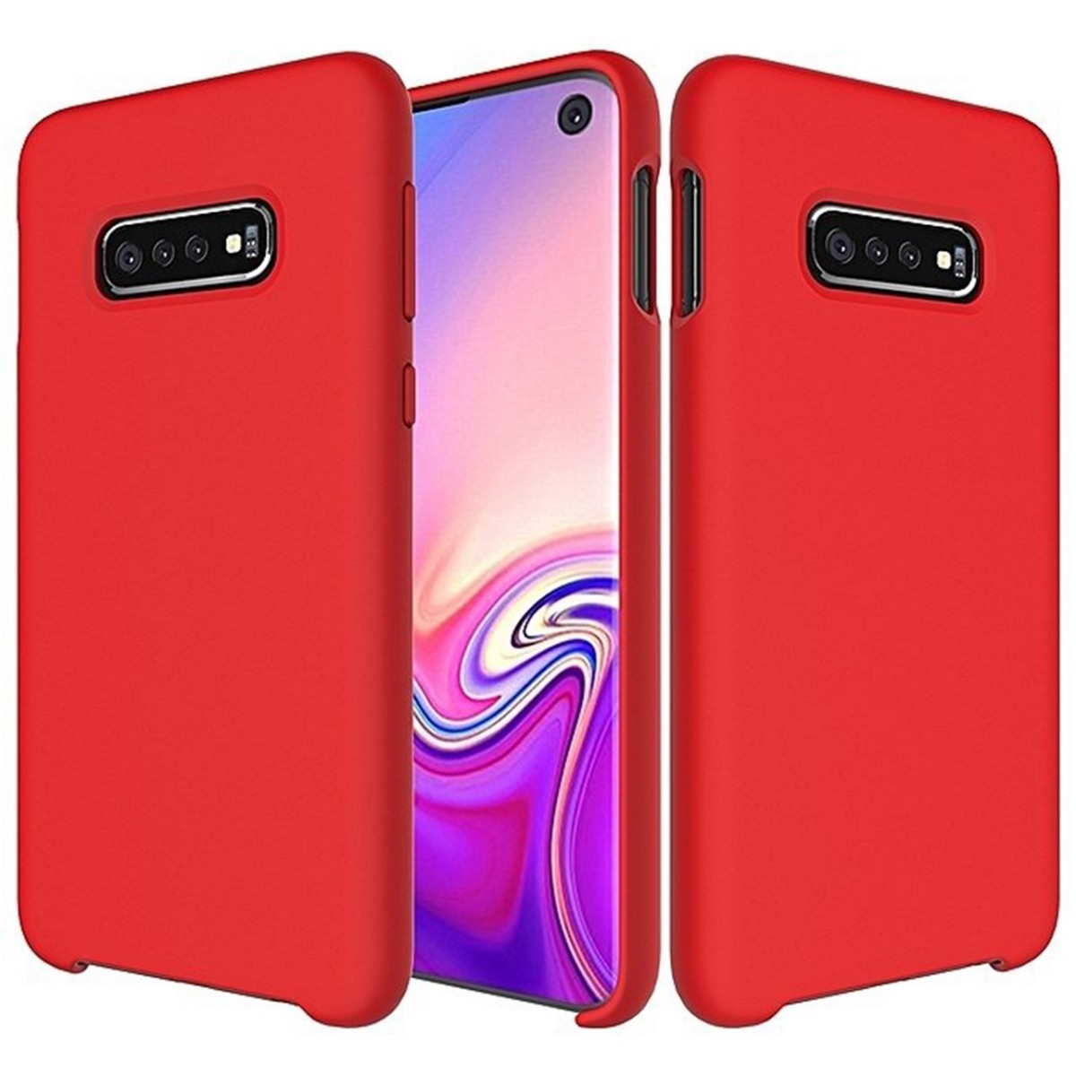 Funda Silicona Líquida Ultra Suave para Samsung Galaxy S10e color Roja