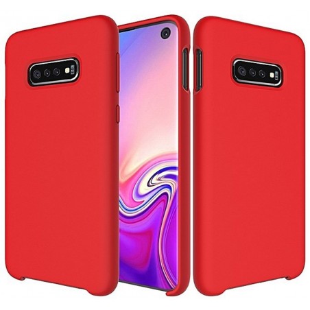 Funda Silicona Líquida Ultra Suave para Samsung Galaxy S10e color Roja