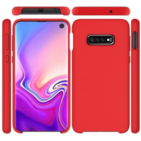 Funda Silicona Líquida Ultra Suave para Samsung Galaxy S10e color Roja