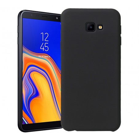Funda Silicona Líquida Ultra Suave para Samsung Galaxy J4+ Plus color Negra