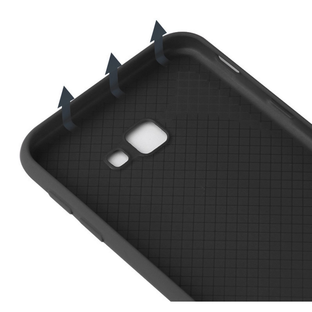 Funda Silicona Líquida Ultra Suave para Samsung Galaxy J4+ Plus color Negra