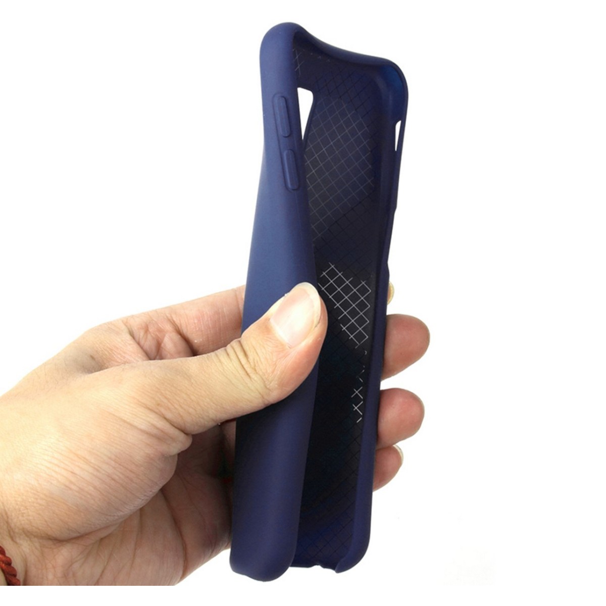 Funda Silicona Líquida Ultra Suave para Samsung Galaxy J4+ Plus color Azul oscura