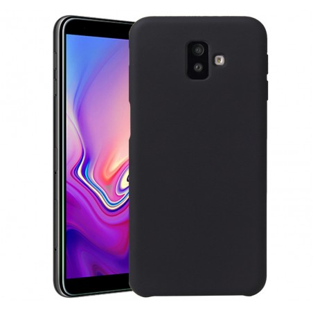 Funda Silicona Líquida Ultra Suave para Samsung Galaxy J6+ Plus color Negra