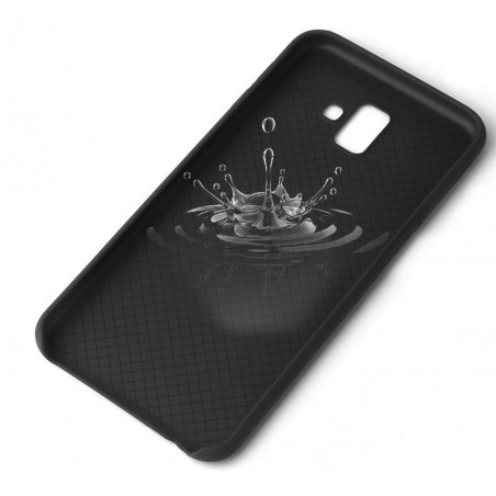 Funda Silicona Líquida Ultra Suave para Samsung Galaxy J6+ Plus color Negra