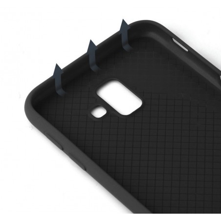 Funda Silicona Líquida Ultra Suave para Samsung Galaxy J6+ Plus color Negra