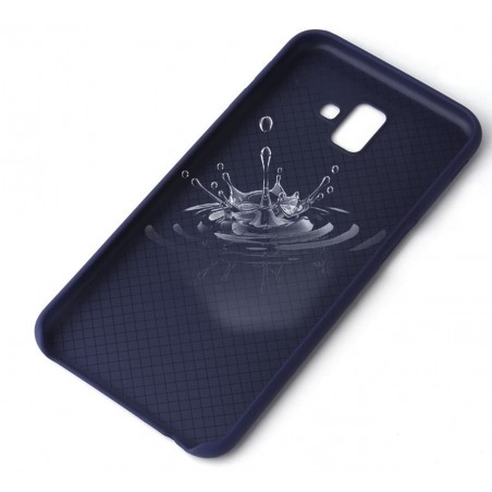 Funda Silicona Líquida Ultra Suave para Samsung Galaxy J6+ Plus color Azul oscura
