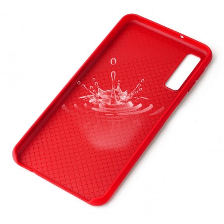 Funda Silicona Líquida Ultra Suave para Samsung Galaxy A7 (2018) color Roja