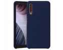 Funda Silicona Líquida Ultra Suave para Samsung Galaxy A7 (2018) color Azul oscura