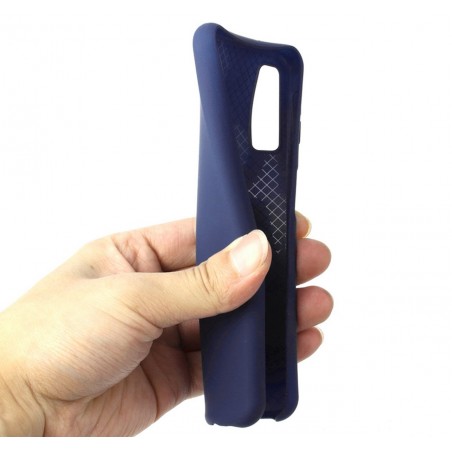 Funda Silicona Líquida Ultra Suave para Samsung Galaxy A7 (2018) color Azul oscura