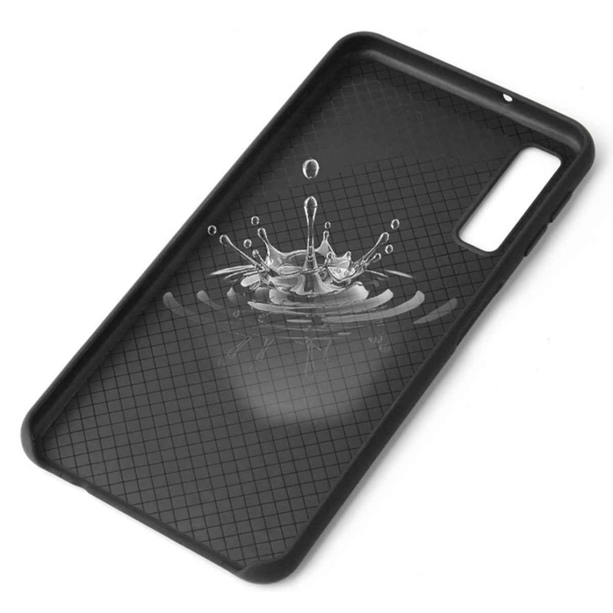Funda Silicona Líquida Ultra Suave para Samsung Galaxy A7 (2018) color Negra
