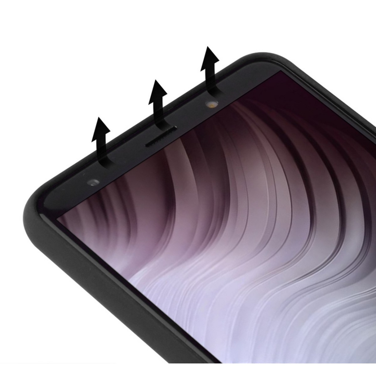 Funda Silicona Líquida Ultra Suave para Samsung Galaxy A7 (2018) color Negra