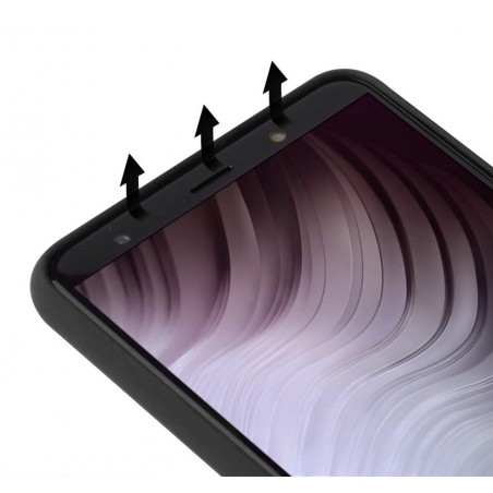 Funda Silicona Líquida Ultra Suave para Samsung Galaxy A7 (2018) color Negra