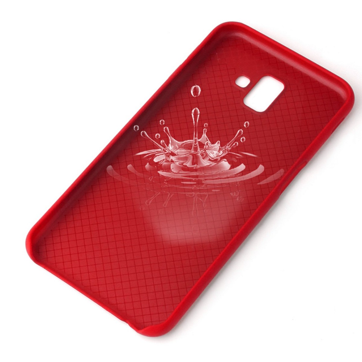 Funda Silicona Líquida Ultra Suave para Samsung Galaxy J6+ Plus color Roja