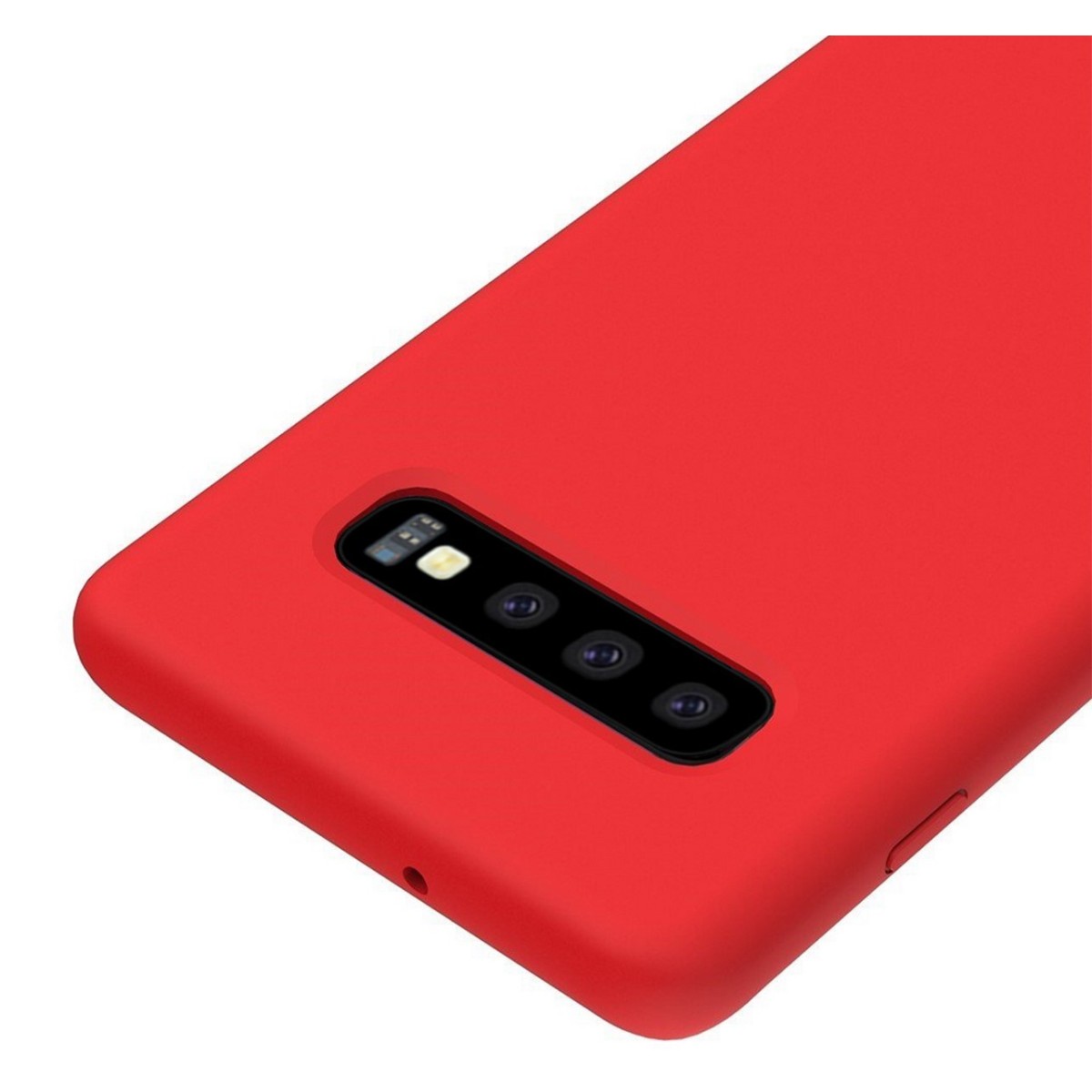Funda Silicona Líquida Ultra Suave para Samsung Galaxy S10 Plus color Roja