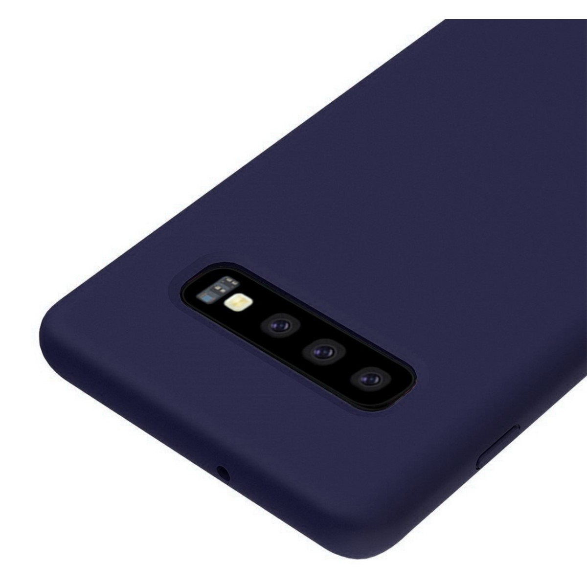 Funda Silicona Líquida Ultra Suave para Samsung Galaxy S10 Plus color Azul oscura
