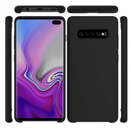Funda Silicona Líquida Ultra Suave para Samsung Galaxy S10 Plus color Negra