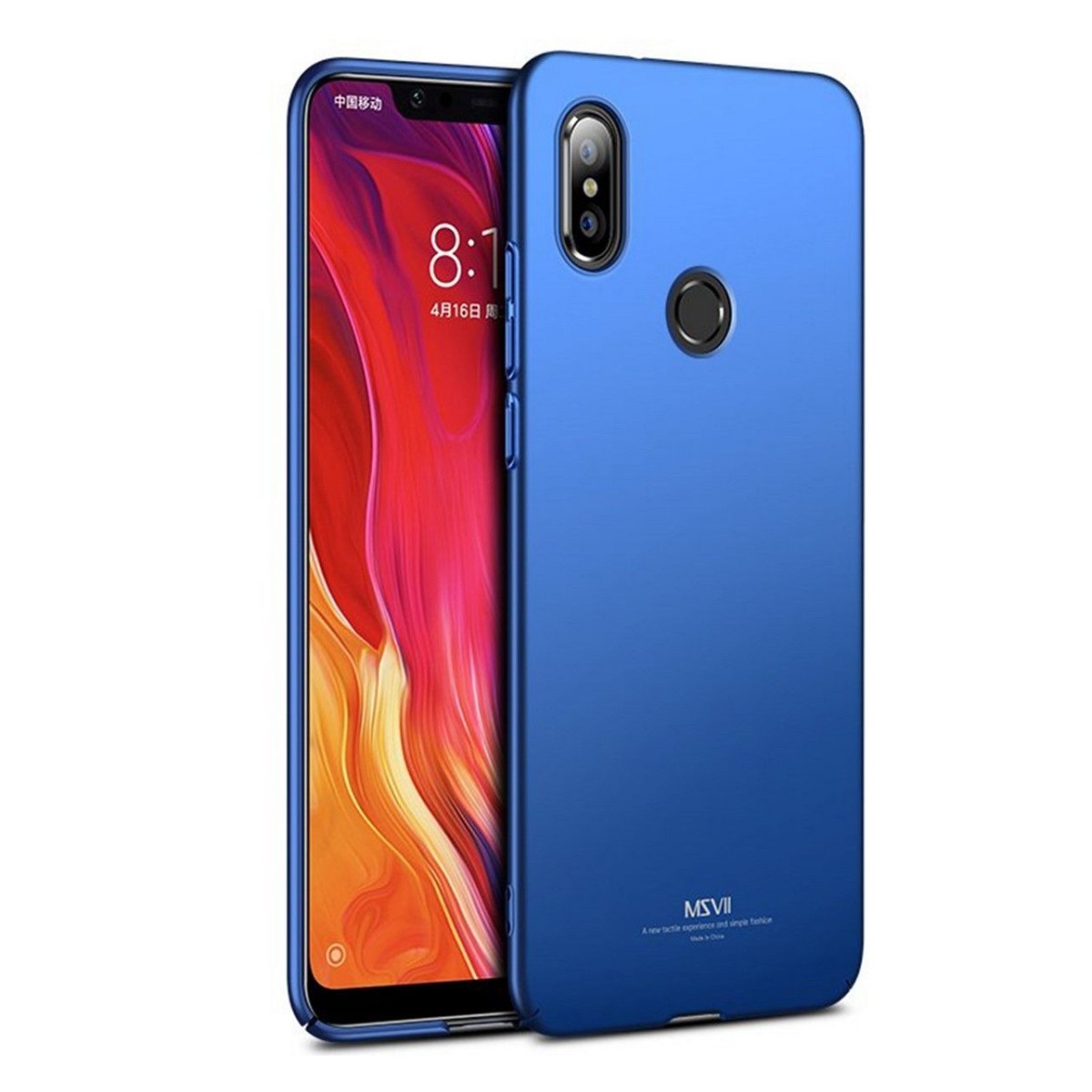 Carcasa Funda Dura Completa marca MSVII para Xiaomi Mi 8 color Azul