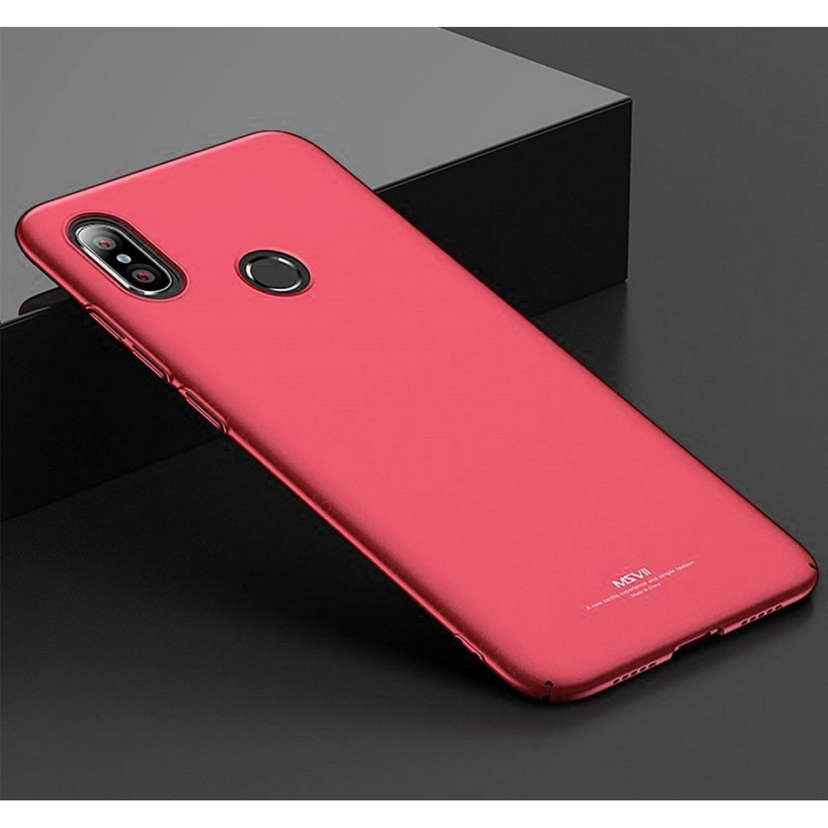 Carcasa Funda Dura Completa marca MSVII para Xiaomi Mi Max 3 color Roja