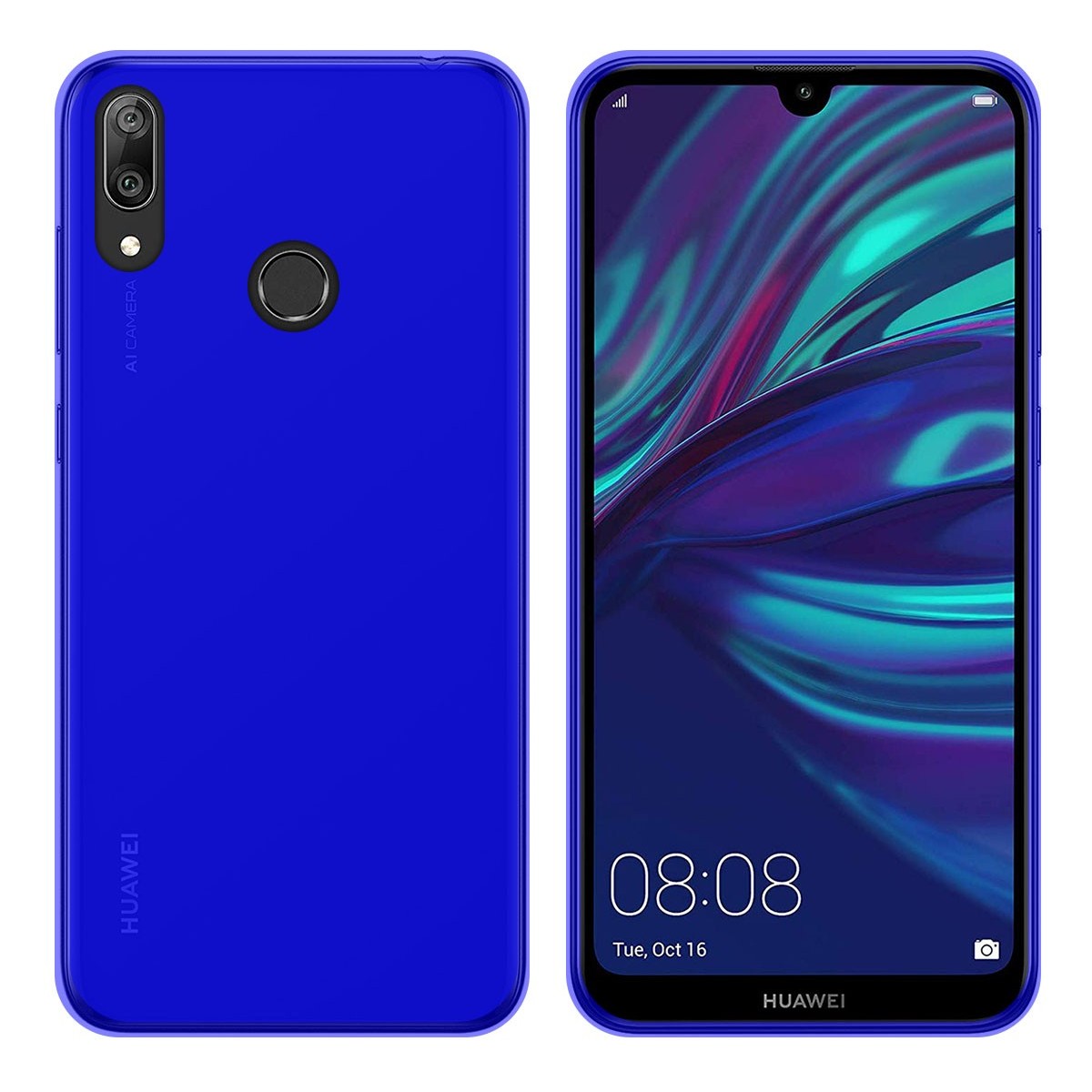 Funda Gel Tpu para Huawei Y7 2019 Color Azul