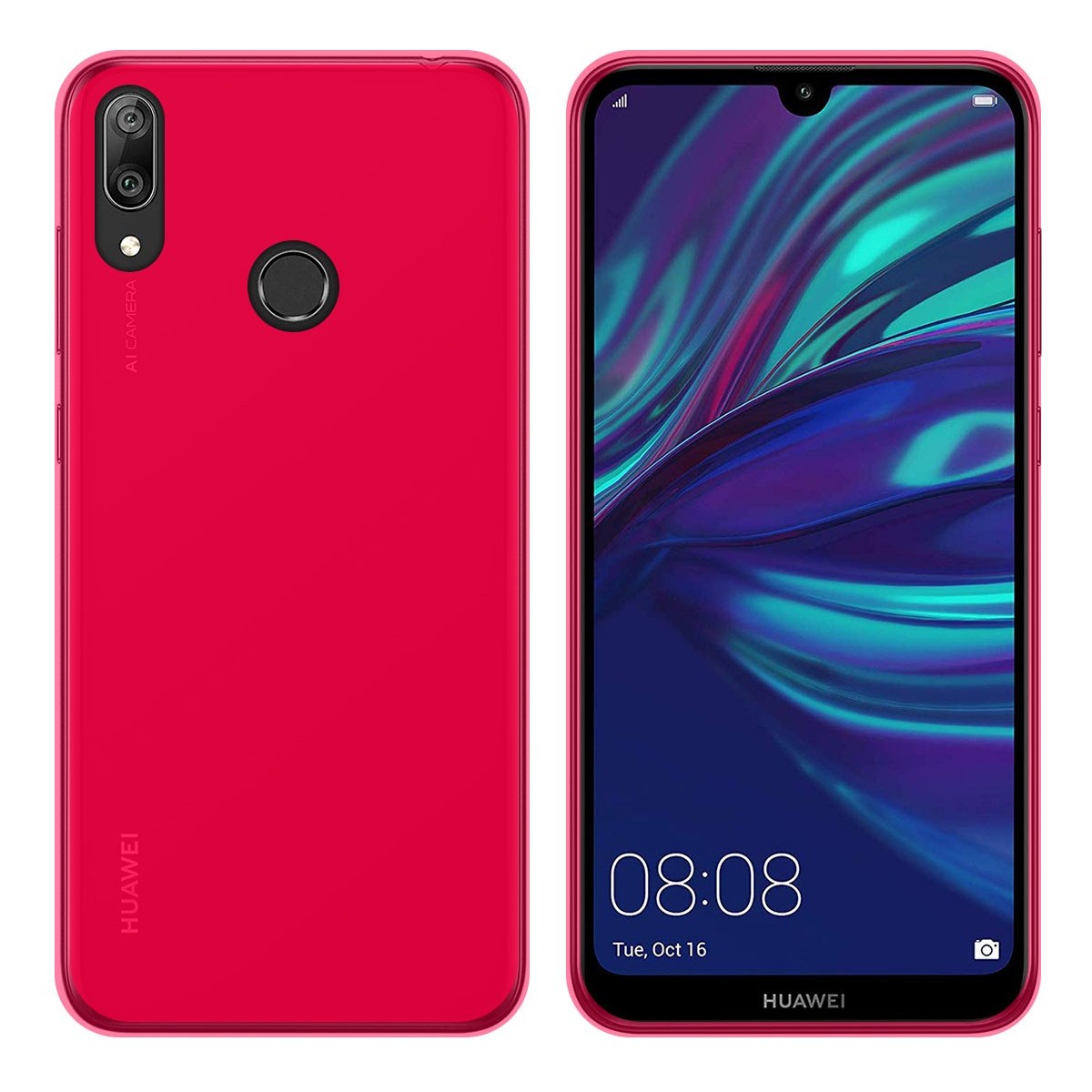 Funda Gel Tpu para Huawei Y7 2019 Color Rosa