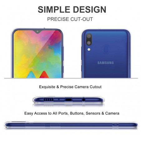 Funda Gel Tpu Fina Ultra-Thin 0,5mm Transparente para Samsung Galaxy M20