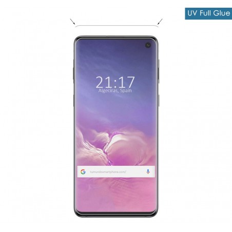 Protector Cristal Templado Completo Curvo UV Full Glue para Samsung Galaxy S10