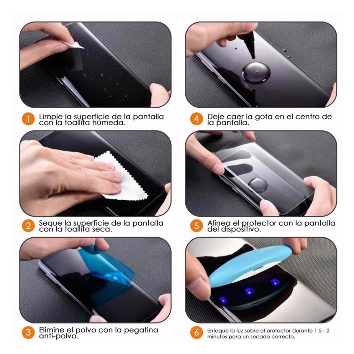 Protector Cristal Templado Completo Curvo UV Full Glue para Samsung Galaxy S10