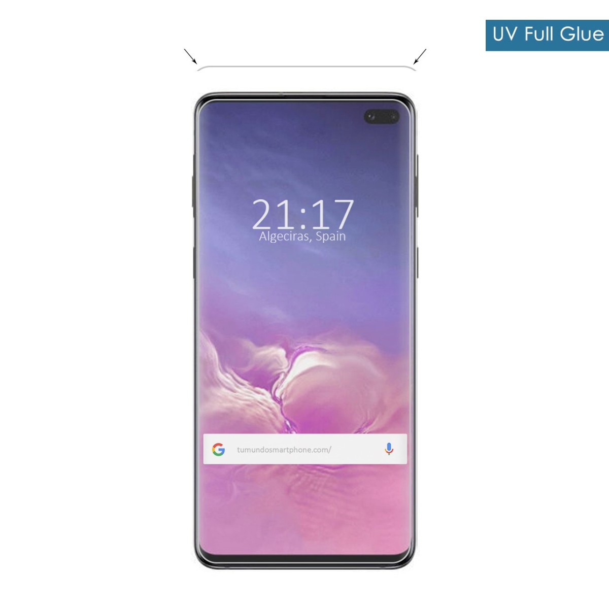 Protector Cristal Templado Completo Curvo UV Full Glue para Samsung Galaxy S10 Plus