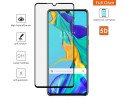 Protector Cristal Templado Completo 5D Full Glue Negro para Huawei P30 Vidrio