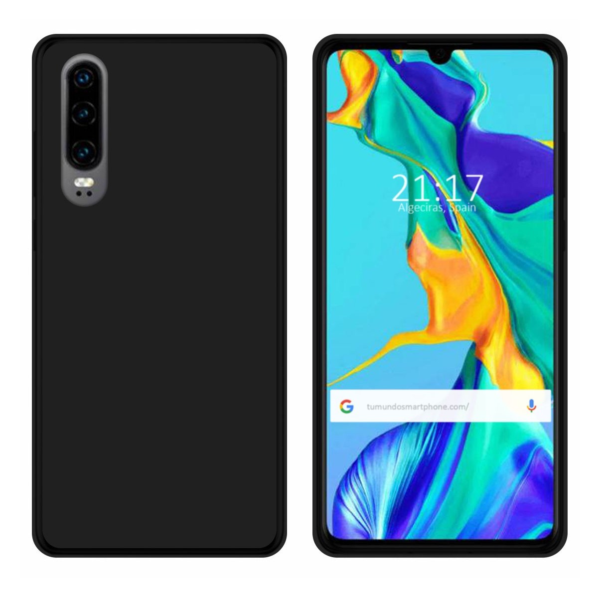 Funda Gel Tpu para Huawei P30 Color Negra