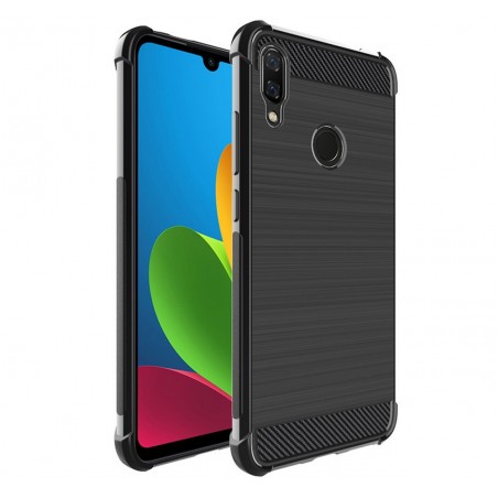 Funda Gel Tpu Anti-Shock Carbon Negra para Xiaomi Redmi Note 7