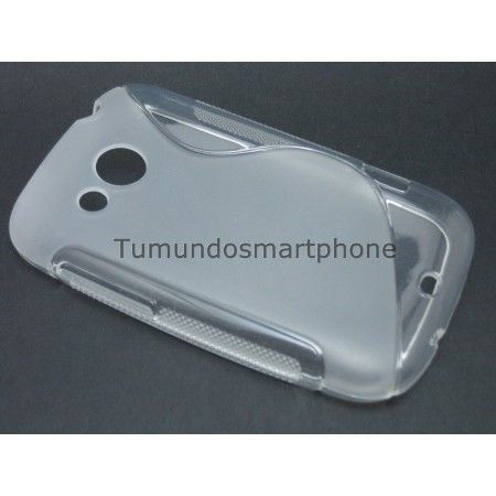 Funda Gel Tpu HTC Desire C S Line Color Transparente