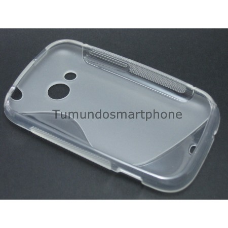 Funda Gel Tpu HTC Desire C S Line Color Transparente