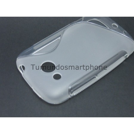 Funda Gel Tpu HTC Desire C S Line Color Transparente