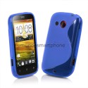 Funda Gel Tpu HTC Desire C S Line Color Azul