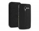 Funda Soporte Piel Texturizada Negra para Motorola Moto X