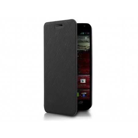 Funda Soporte Piel Texturizada Negra para Motorola Moto X
