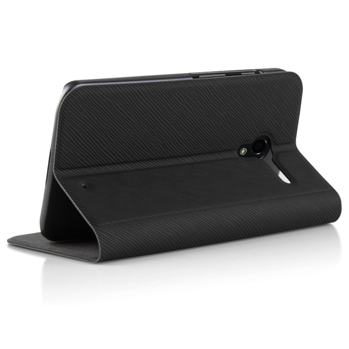Funda Soporte Piel Texturizada Negra para Motorola Moto X