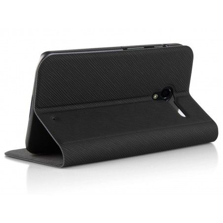 Funda Soporte Piel Texturizada Negra para Motorola Moto X