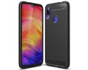 Funda Gel Tpu Tipo Carbon Negra para Xiaomi Redmi Note 7