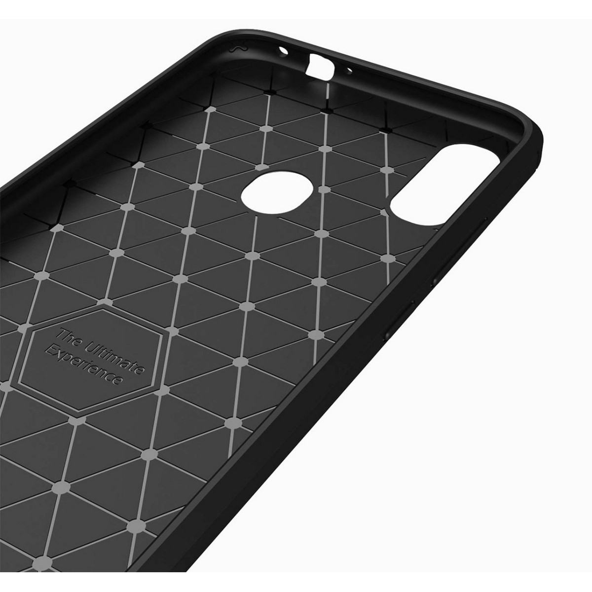 Funda Gel Tpu Tipo Carbon Negra para Xiaomi Redmi Note 7