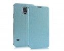 Funda Soporte Piel Texturizada Azul para Samsung Galaxy S5 / S5 Neo