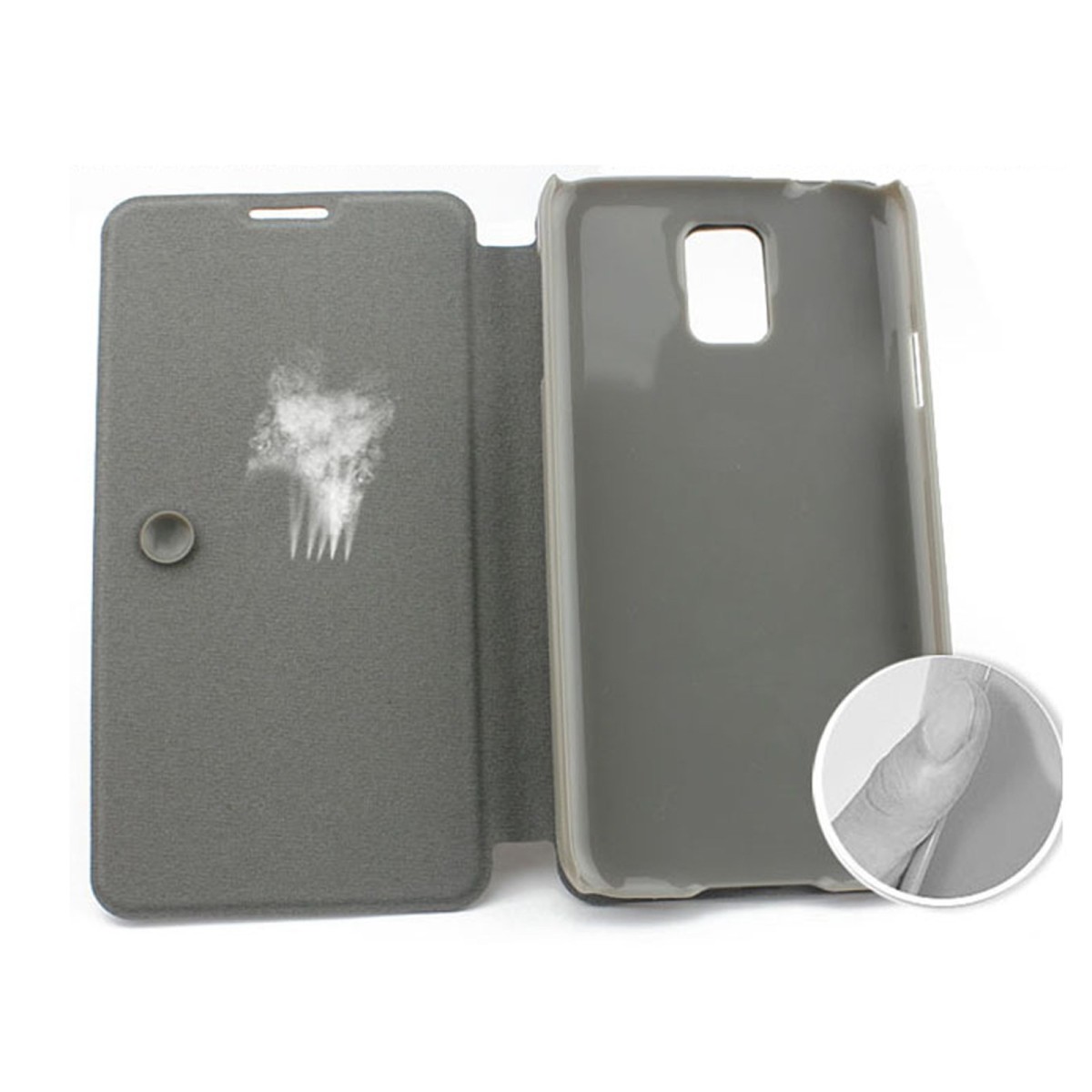 Funda Soporte Piel Texturizada Azul para Samsung Galaxy S5 / S5 Neo