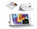 Funda Soporte Casebase Piel Blanca para Samsung Galaxy S5 / S5 Neo