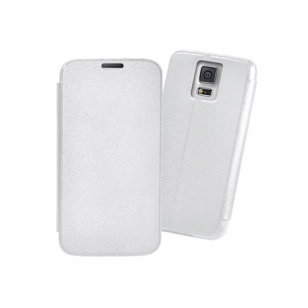 Funda Soporte Casebase Piel Blanca para Samsung Galaxy S5 / S5 Neo