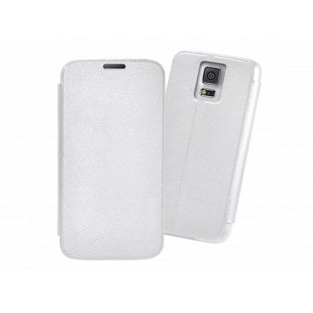 Funda Soporte Casebase Piel Blanca para Samsung Galaxy S5 / S5 Neo