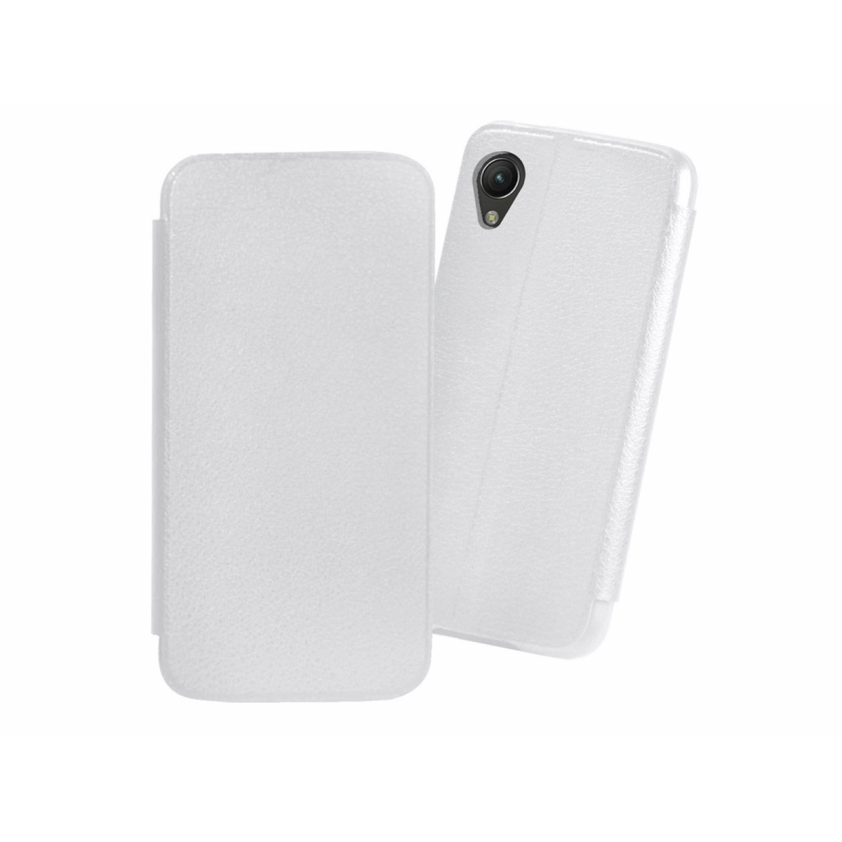 Funda Soporte Casebase Piel Blanca para Sony Xperia Z2