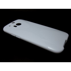 Funda Gel Tpu HTC One 2 (M8) X Line Color Blanca 2