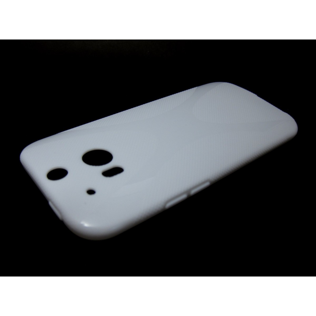 Funda Gel Tpu HTC One 2 (M8) X Line Color Blanca